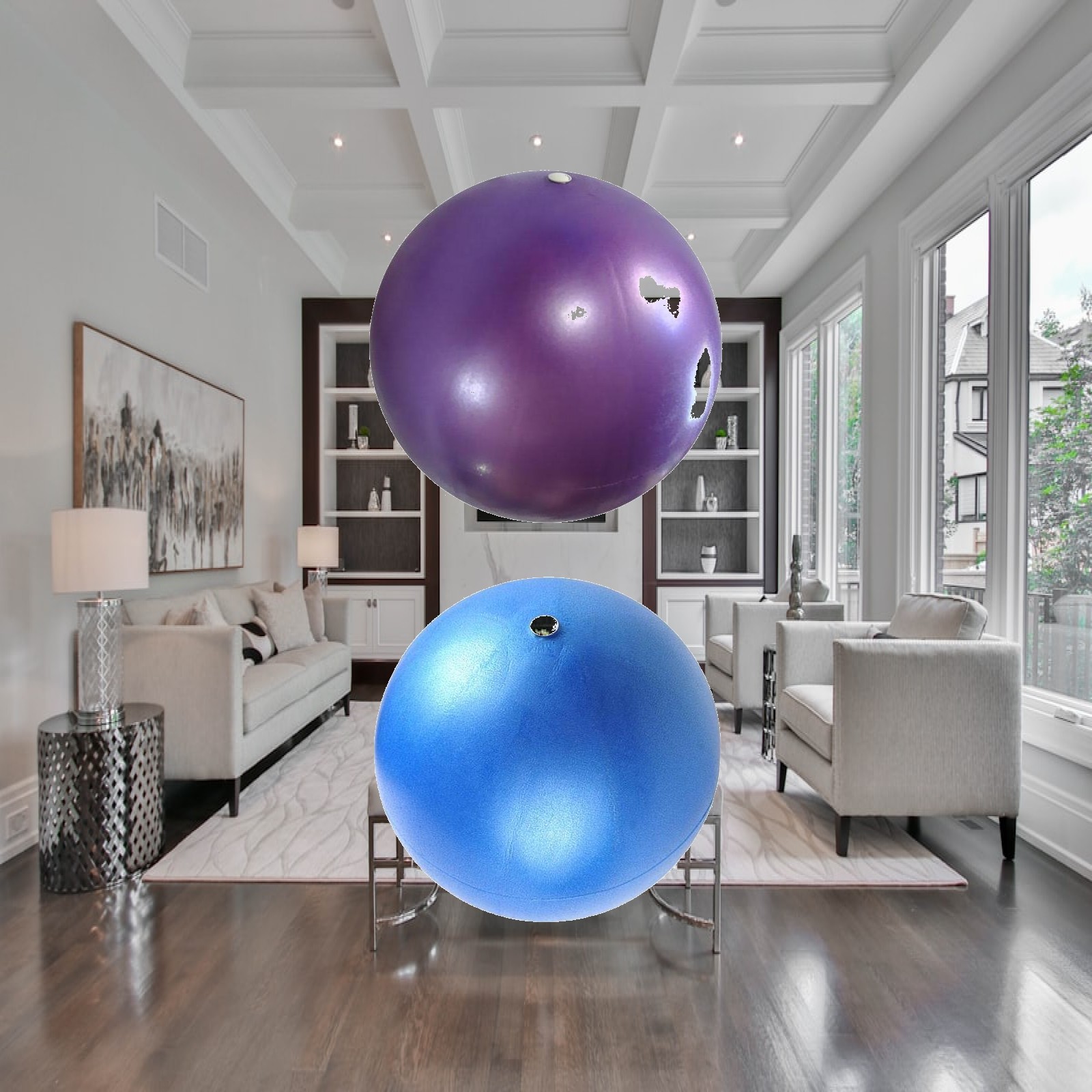 Pilates Yoga Or Gym - ลูกบอลโยคะฟิตเนสขนาด 25 ซม. ลูกบอลพิลาทิสขนาดเล็ก ป้องกันการแตก ทำจาก