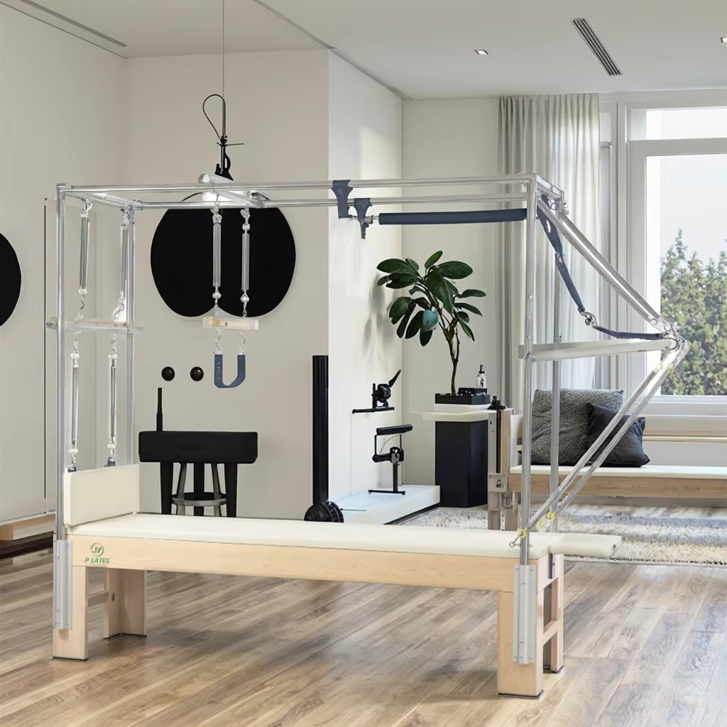 Pilates & Yoga Wohlfühlen Forchheim - เครื่องปฏิรูปพิลาทิสแบบมืออาชีพ ทนทาน ผลิตจากไม้เมเปิล ปรับระดับได้ เหมาะสำหรับใช้ในบ้าน สตูดิโอฟิตเนส