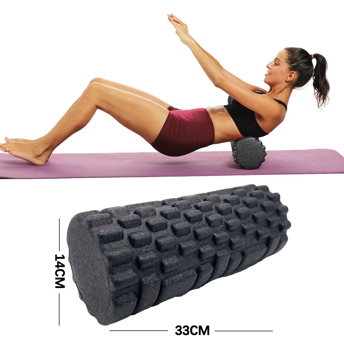 Home Pilates Yoga - 30/33 ซม.ฟิตเนสโฟม Roller ลูกกลิ้งนวดโยคะ EPP พิลาทิสโฟมกล้ามเนื้อนวด