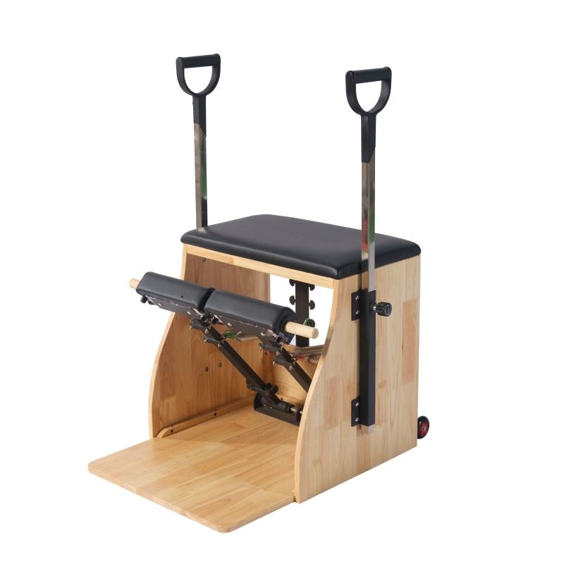 Pilates Chair Wunda - เก้าอี้วันด้าไม้โอ๊คเชิงพาณิชย์แบบกำหนดเองสำหรับสตูดิโอโยคะและพิลาทิส แบบพกพาพร้อมสปริงสแตนเลสปรับได้เพื่อสุขภาพร่างกาย