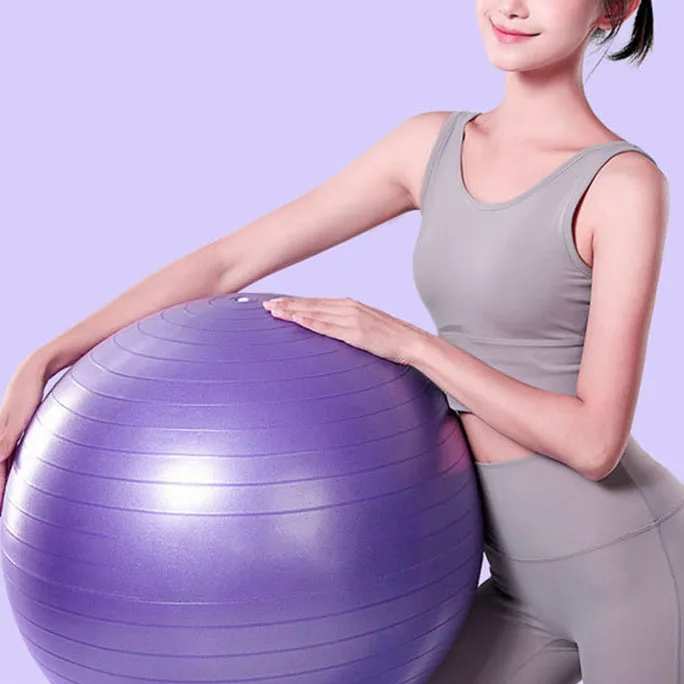 Pilates Ball Mini - ลูกบอลพิลาทิสขนาดเล็ก 25 ซม. สำหรับออกกำลังกายที่บ้าน ป้องกันการแตก ใช้สำหรับโยคะ