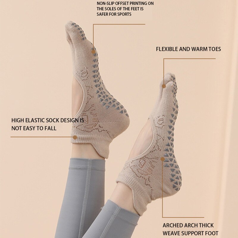ถุงเท้าพิลาทีสห้านิ้วสำหรับผู้ - Pilates Yoga Fitness บทวิจารณ์และราคา