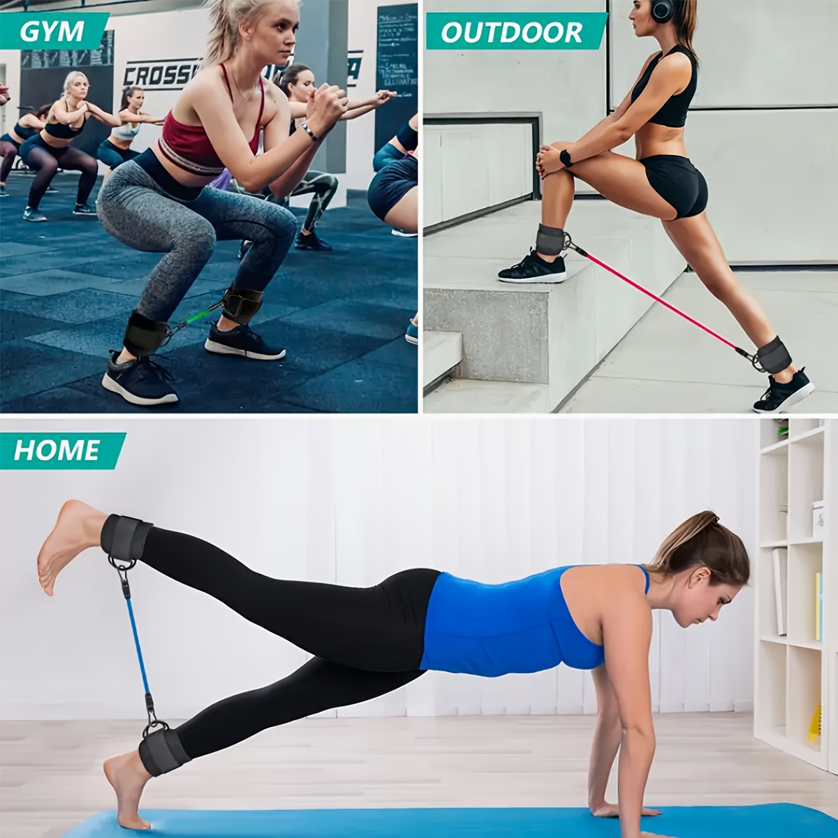 ชุดสายยางยืดสำหรับข้อเท้า 5 ชิ - Pilates Ankle Strap บทวิจารณ์และราคา