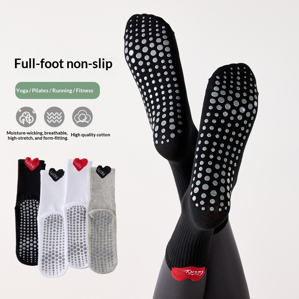 ถุงเท้ากีฬาผู้หญิงแบบยาวครึ่งน - Pilates Yoga Fitness บทวิจารณ์และราคา